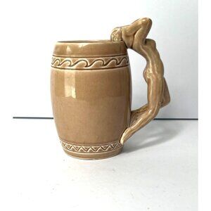 Vintage Art Deco Dorothy Kindell Nude Female Strip Tease Ceramic Art Pottery Mug